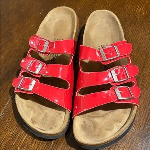 Birkenstock Betula Vibrant Red Women’s Sandals with Adjustable Straps